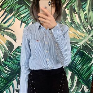 Hollister Striped Collared Shirt